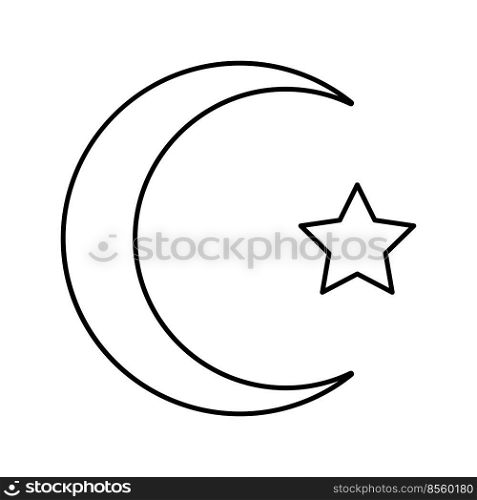 islam religion line icon vector. islam religion sign. isolated contour symbol black illustration. islam religion line icon vector illustration