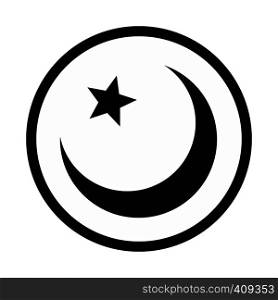 Islam symbol simple icon isolated on white background. Islam symbol simple icon