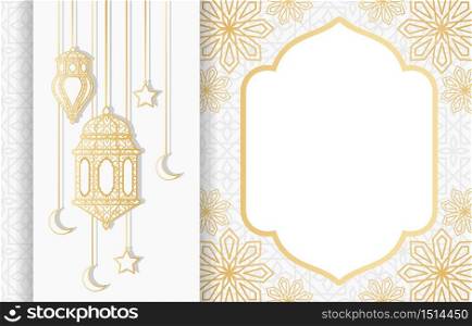 Islamic Arabic Lantern for Ramadan Kareem Eid Mubarak Background