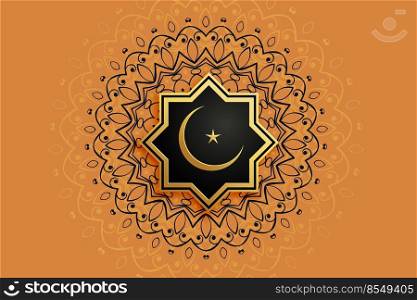 islamic decorative eid moon and star background