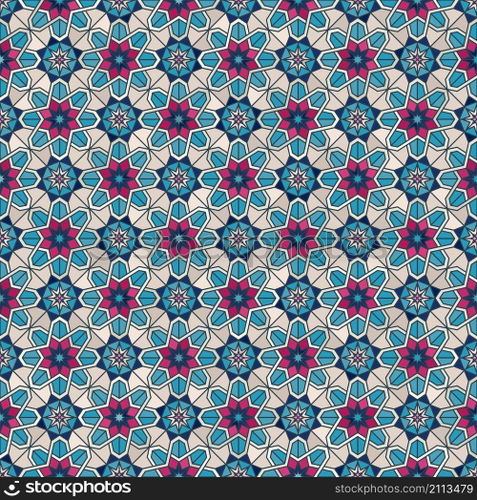 Islamic geometric seamless vector pattern
