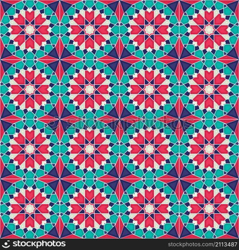 Islamic geometric seamless vector pattern