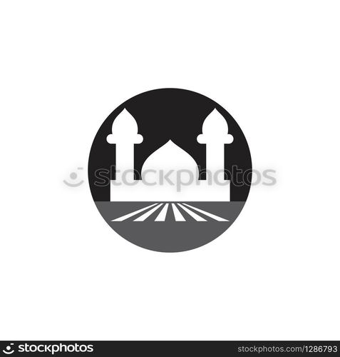 Islamic logo, Mosque icon vector template