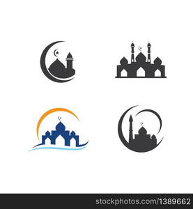 Islamic logo, Mosque icon vector template