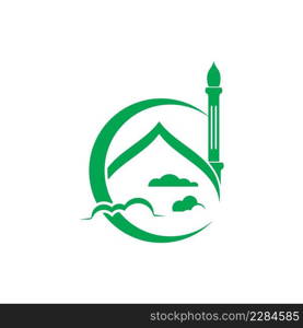 Islamic logo, Mosque icon vector template