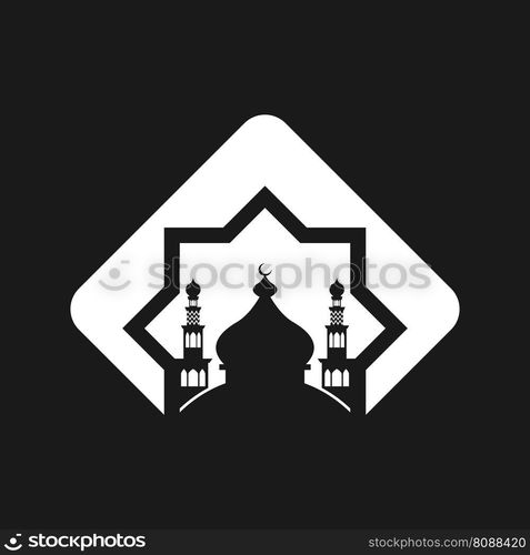 Islamic Mosque Logo Design Vector Template Illustration