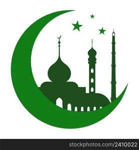 Islamic Mosque logo for pray, Mubarak, Ramadan, Muslim and company logo