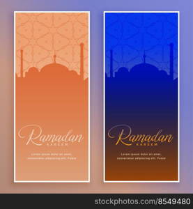 islamic ramadan kareem beautiful banners