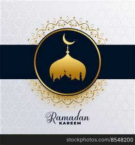 islamic ramadan kareem golden mosque background