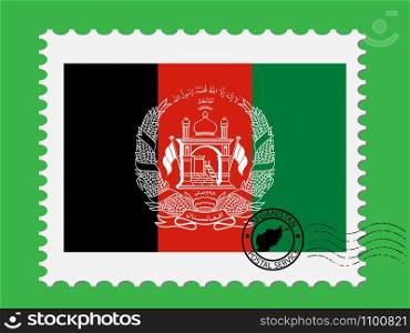 Islamic Republic of Afghanistan Flag Postage Stamp vector illustration Eps 10.. Islamic Republic of Afghanistan Flag Postage Stamp vector illustration Eps 10