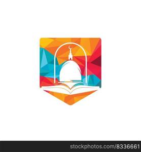 Islamic school vector logo design. Muslim learning logo template. 