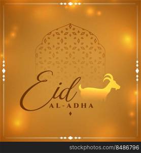 islamic style eid al adha golden background 
