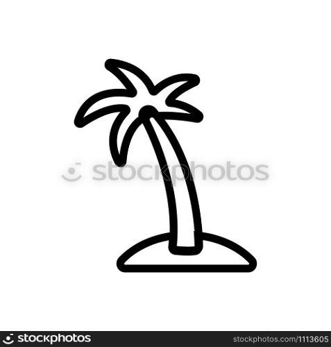 Island icon vector. A thin line sign. Isolated contour symbol illustration. Island icon vector. Isolated contour symbol illustration