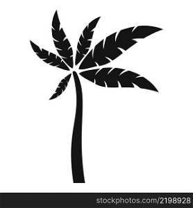 Island palm tree icon simple vector. Coconut palm. Summer plant. Island palm tree icon simple vector. Coconut palm
