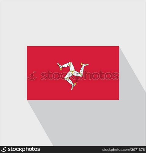 Isle of Man flag Long Shadow design vector