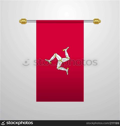Isle of Man hanging Flag