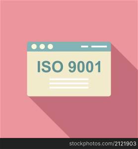 Iso standard icon flat vector. Quality policy. Compliance regulatory. Iso standard icon flat vector. Quality policy