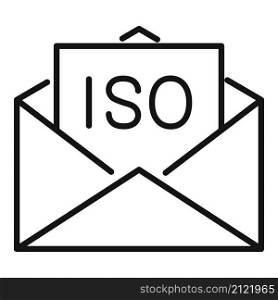 Iso standard icon outline vector. Quality policy. Compliance regulatory. Iso standard icon outline vector. Quality policy