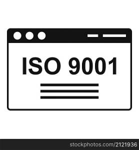 Iso standard icon simple vector. Quality policy. Compliance regulatory. Iso standard icon simple vector. Quality policy