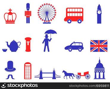 isolaetd color UK england british icons set on white background,vector. color UK england british icons set,vector