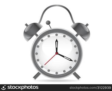isolated alarm clock on white background