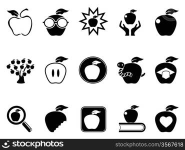 isolated apple icons set from white background
