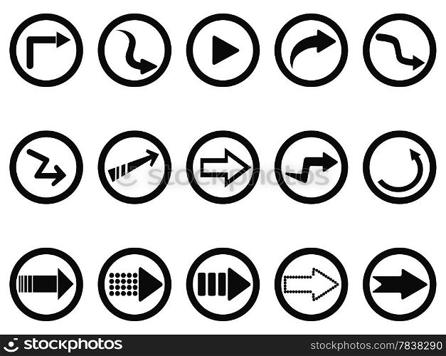 isolated arrow buttons set from white background