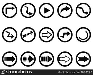 isolated arrow buttons set from white background