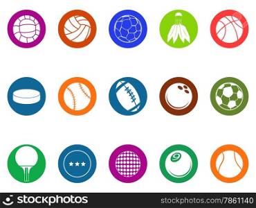 isolated ball button icons set from white background