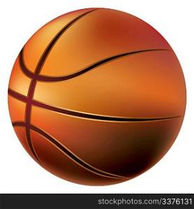 Isolated basketball ball on white