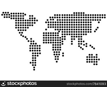 isolated black dots earth from white background