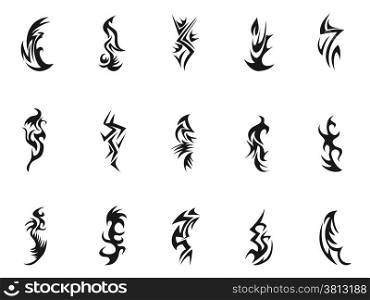 isolated black Tribal tattoo symbol design from white background