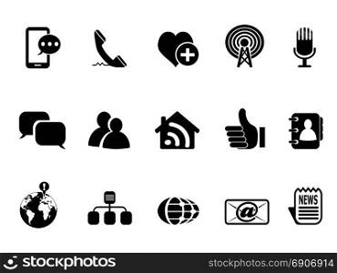 isolated blog social media icons set from white background