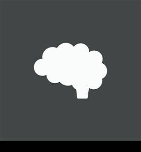 Isolated brain icon on dark background illustration