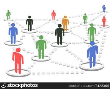 isolated business Network concept on white background