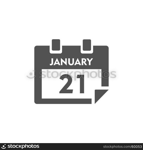 Isolated calendar icon on white background