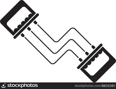 Isolated elastic bands of fitness gym vector image