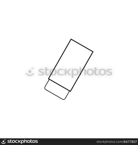 Isolated Eraser Icon Symbol On Clean Background. Vector Rubber Element In Trendy Style.