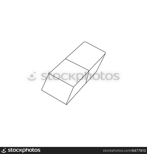 Isolated Eraser Icon Symbol On Clean Background. Vector Rubber Element In Trendy Style.