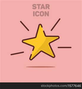 Isolated Flat Star Icon Vector Illustration Background