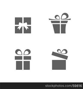 Isolated gifts icons set on white background