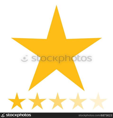 Isolated gold and yellow star icons in set, ranking mark. Isolated gold and yellow star icons in set, ranking mark. Modern simple favorite sign, decoration symbol for website design, web button, mobile app.