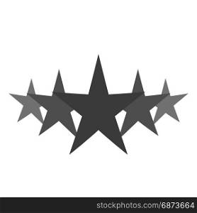 Isolated gray star icon in set, ranking mark. Isolated gray star icons in set, ranking mark. Modern simple favorite sign, decoration symbol for website design, web button, mobile app.