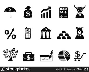 isolated investing and Finance icons set from white background