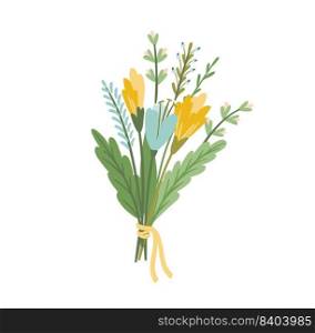 Isolated llustration bouquet of flowers. Vector design concept for Valentines Day and other use.. Isolated llustration bouquet of flowers. Vector design concept for Valentines Day and other.