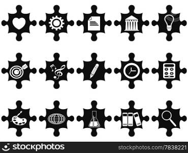 isolated puzzle concept icons set from white background