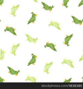 Isolated seamless pattern with green random parrots silhouettes. White background. Bird ornament. Perfect for fabric design, textile print, wrapping, cover. Vector illustration.. Isolated seamless pattern with green random parrots silhouettes. White background. Bird ornament.