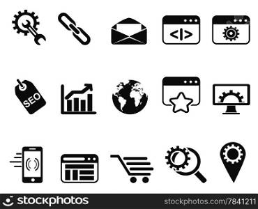 isolated SEO Services icons set from white background