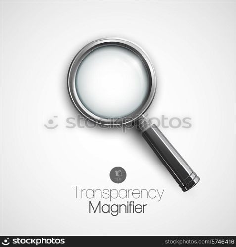Isolated Silver Magnifier. Vector illustration EPS 10. Magnifier. Vector illustration