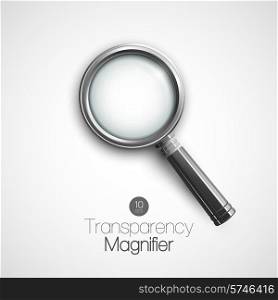 Isolated Silver Magnifier. Vector illustration EPS 10. Magnifier. Vector illustration